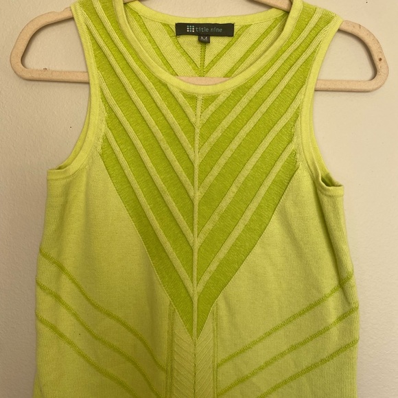 Title Nine green sleeveless knitted mini dress size medium - Picture 4 of 6